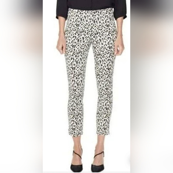 NYDJ Pull On Denim Animal Print Skinny Ankle In Sateen With Back Pockets Sz 10 - Picture 1 of 14